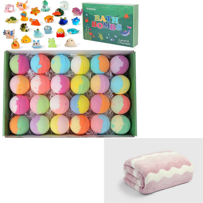🛁 50 % DE RÉDUCTION | 🌊 Bombes de bain thème océan | 60 g x 12, pour un bain moussant et une idée cadeau amusante ✨
