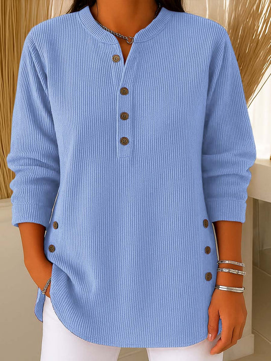 💃Pull décontracté à manches longues et col rond, couleur unie, en maille ample, pour femme.