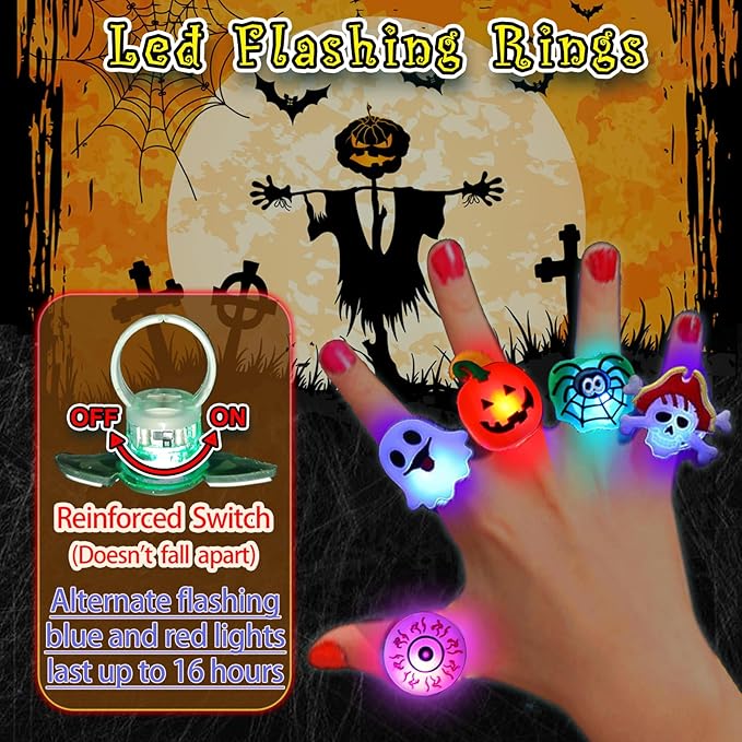 🎁 Couronne Lumineuse LED Halloween 😍 - Lot de 50 pièces