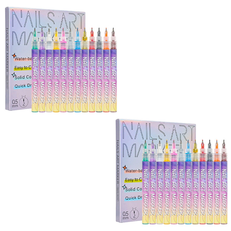 🎁 Cadeaux Priviléges de Noël🎄Coffret de 12 Stylos pour Nail Art💅