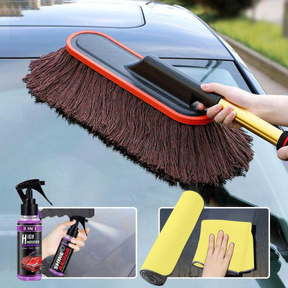🔥Balai pour voiture avec manche télescopique extensible 🚗
