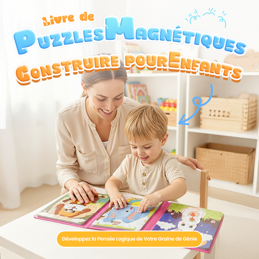 🎁 Cadeaux Priviléges de Noël🎄Livre de construction magnétique pour enfants