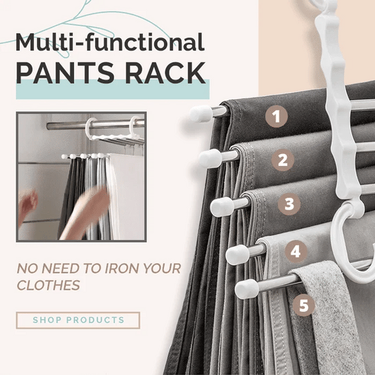 👖 ACHETEZ 2, RECEVEZ 3 ! ✨ Porte-Pantalons Multifonctionnel – Gain de Place et Pratique 🌟