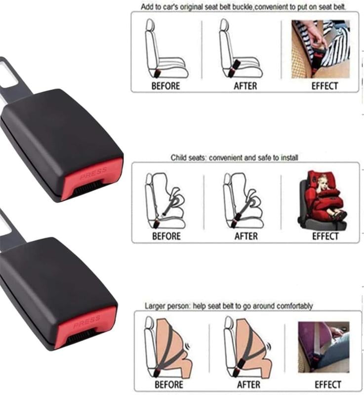 🚗 ACHETEZ 1 - RECEVEZ 1 GRATUIT ! 🔗 Rallonge de Boucle de Ceinture de Sécurité - Adaptateur Universel pour Enfants, Personnes Âgées ou Femmes Enceintes 👶👵🤰