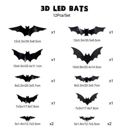 🦇✨ Applique murale LED 3D chauve-souris — Déco unique & lumière stylée ! 💡 Achetez-en plus, économisez davantage !