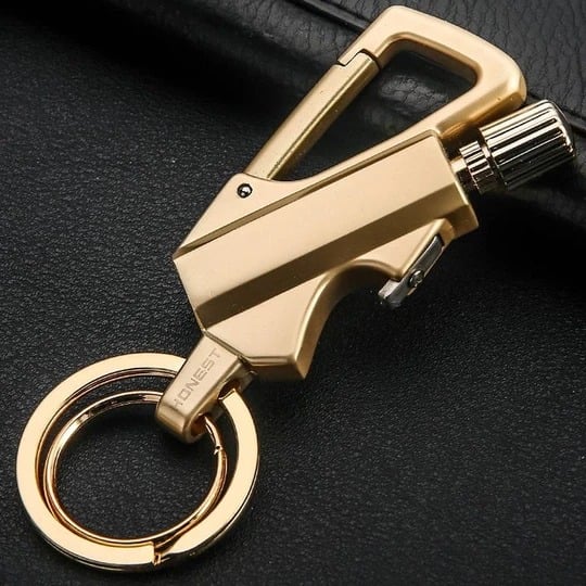 🔥Porte-clés Briquet à Silex💖Étanche, Rechargeable & 10 000 Utilisations | Idéal Survie, Camping & Cadeau