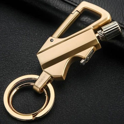 🔥Porte-clés Briquet à Silex💖Étanche, Rechargeable & 10 000 Utilisations | Idéal Survie, Camping & Cadeau