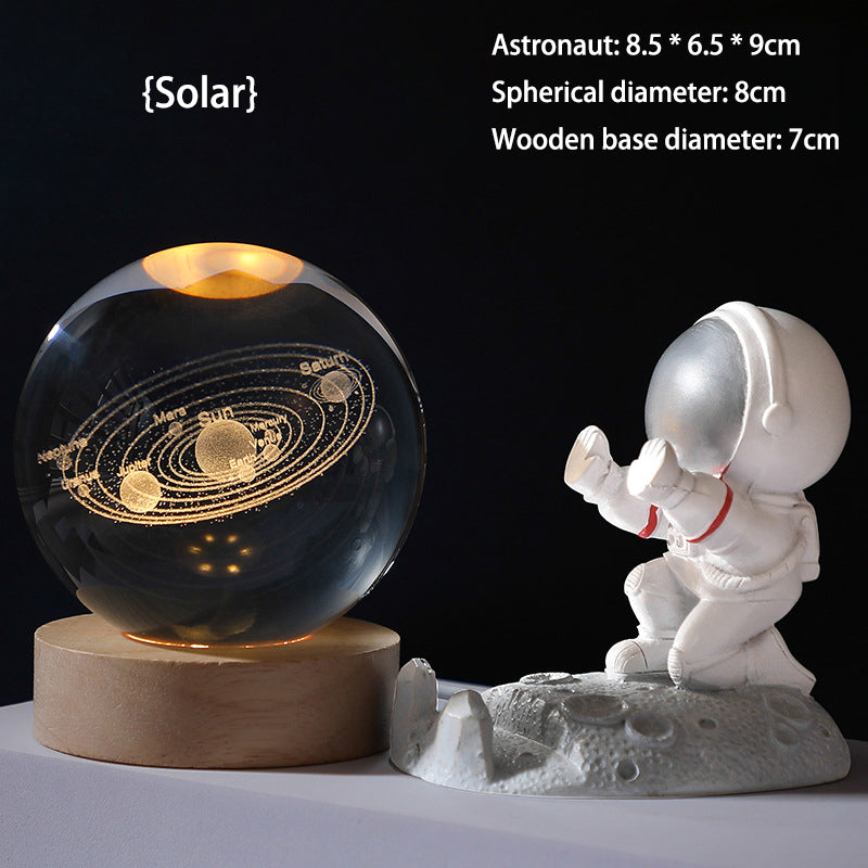 Lampe de décoration de veilleuse boule de cristal galaxie 3D de Pâques (50 % de réduction)
