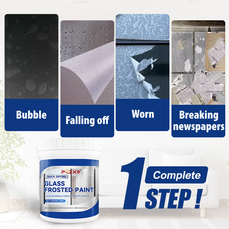 🎁 50% DE RÉDUCTION ! 🔥 Peinture pour Verre Dépoli 2025 – Séchage Rapide, Résistante à l’Eau & Effet Givré Élégant 🌫️✨