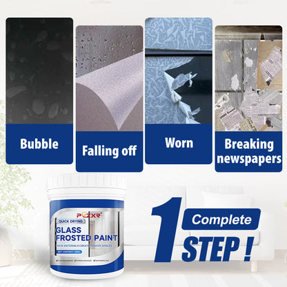 🎁 50% DE RÉDUCTION ! 🔥 Peinture pour Verre Dépoli 2025 – Séchage Rapide, Résistante à l’Eau & Effet Givré Élégant 🌫️✨