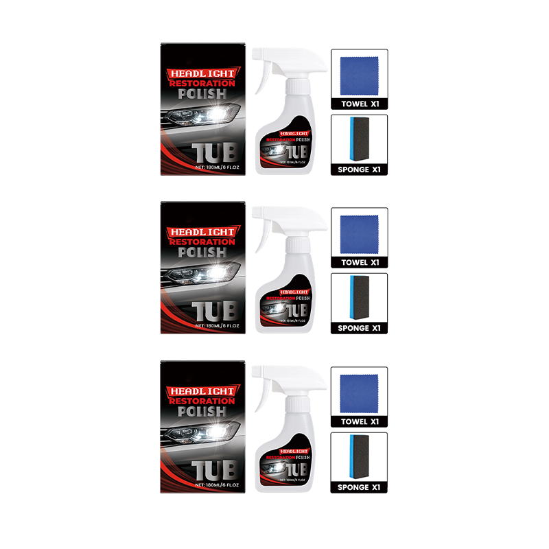 ✨Offre à durée limitée⏳ - Kit professionnel de restauration des phares 180 ml (éponge incluse)