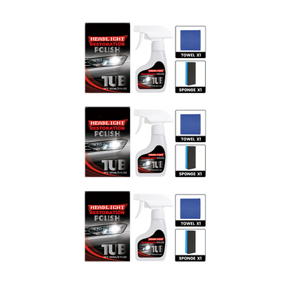 ✨Offre à durée limitée⏳ - Kit professionnel de restauration des phares 180 ml (éponge incluse)