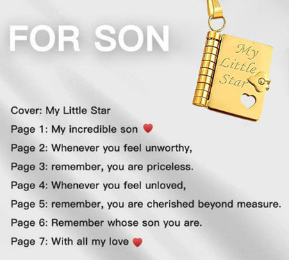 👑✨Collier de livre My Little Star pour fille, cadeau d'anniversaire et de remise de diplôme, bijoux d'amour❤️