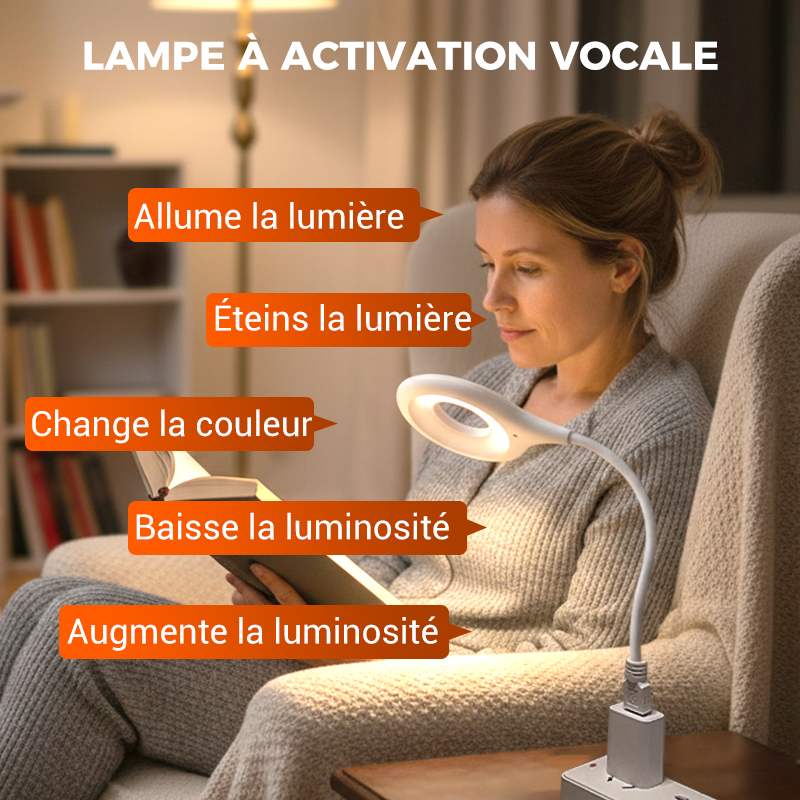 🏆Lampe LED USB à commande vocale haute technologie⚡👑