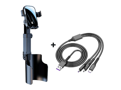 Support de téléphone pour porte-gobelet de voiture – Réglable à 360°, aimant N52 puissant, utilisation à une main, compatible avec tous les téléphones, modèles magnétique et à pince pour une conduite sécurisée