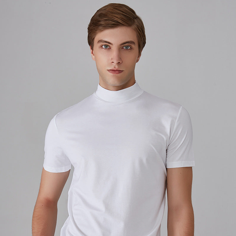 🔈🔈 Soldes 2026 - 50 % DE RÉDUCTION 🎁 T-shirt slim fit à col montant pour homme