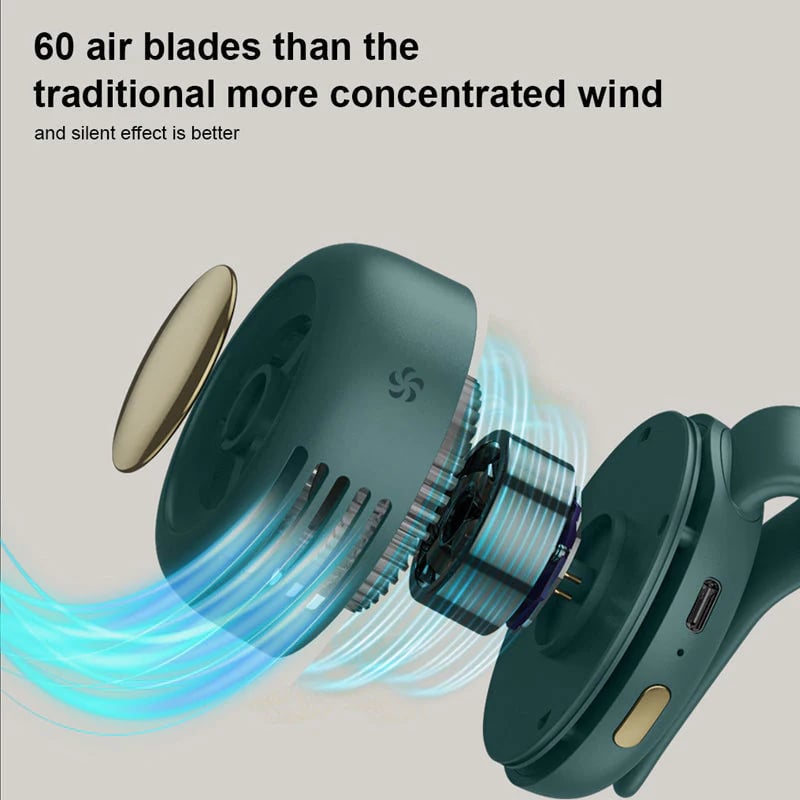 ⏳ Vente d'été – En vedette !! 💞 50 000+ VENDUS ! 💨 Ventilateur portable 2-en-1 – Vous rafraîchit instantanément jusqu'à 10°C | Flux d'air silencieux mains libres 24h/24 🌀🌿