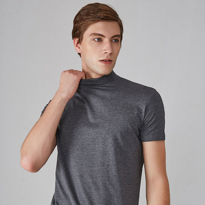 🔈🔈 Soldes 2026 - 50 % DE RÉDUCTION 🎁 T-shirt slim fit à col montant pour homme