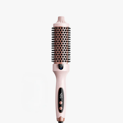 Brosse à Coiffer 2 en 1 pour Volume - Température Réglable, Céramique Tourmaline - Noir/Rose/Vert