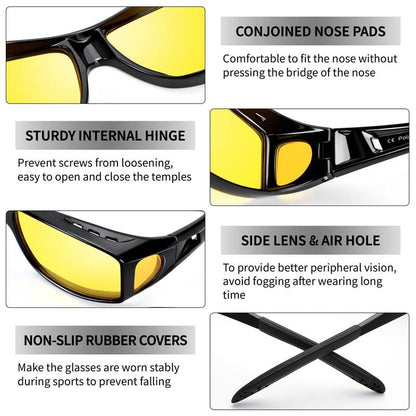 🕶️55% DE RÉDUCTION MAINTENANT🎁Lunettes de Conduite Nuit - Verres Polarisés & Anti-Reflets, Vision Claire et Sécurisée pour la Nuit ✨