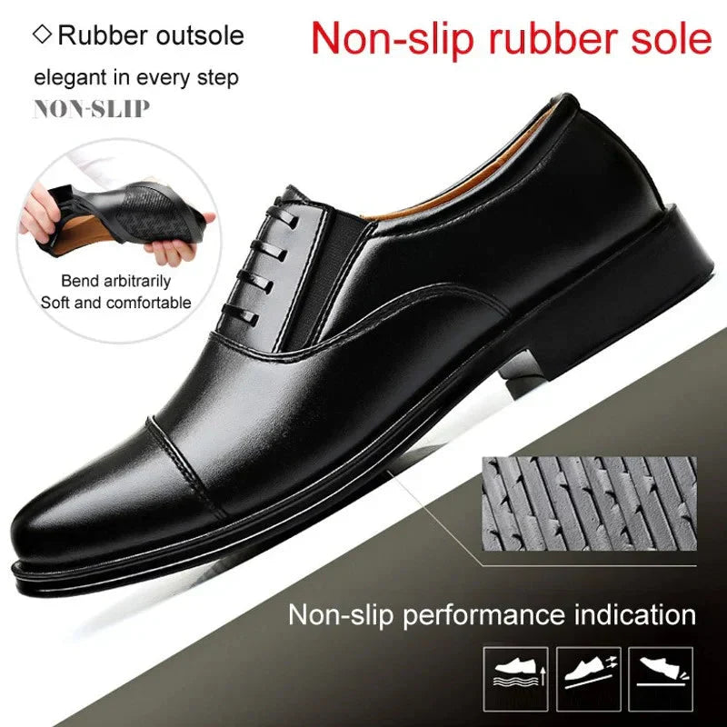 👞 60% DE RÉDUCTION ! 💼 Chaussures de Ville Homme en Cuir Léger – Style Affaires Élégant, Semelle Antidérapante & Respirante ✨