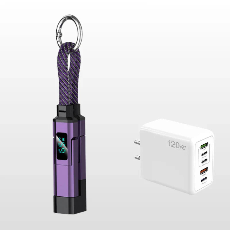 🔥PROMOTION EXCEPTIONNELLE : 50 % DE RÉDUCTION🔥Câble de recharge 4-en-1 avec écran numérique et porte-clés