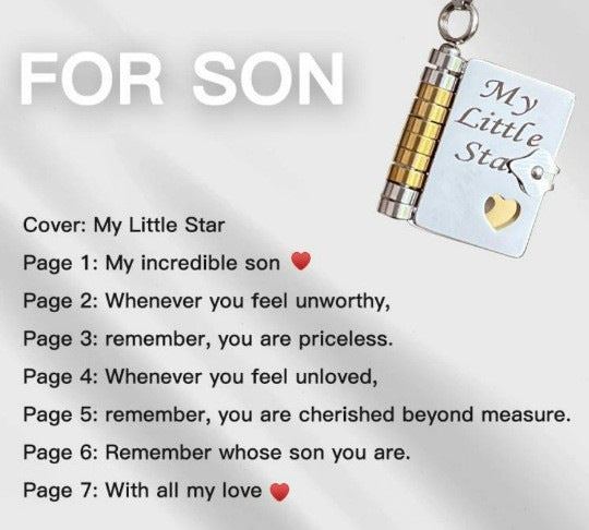 👑✨Collier de livre My Little Star pour fille, cadeau d'anniversaire et de remise de diplôme, bijoux d'amour❤️
