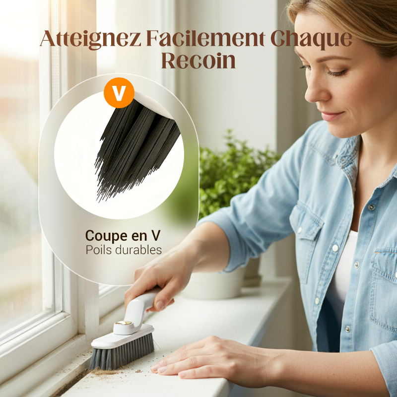 🎁VENTE DU DERNIER JOUR - 50 % DE RÉDUCTION🎁Brosse de nettoyage de crevasses rotative multifonction 3 en 1
