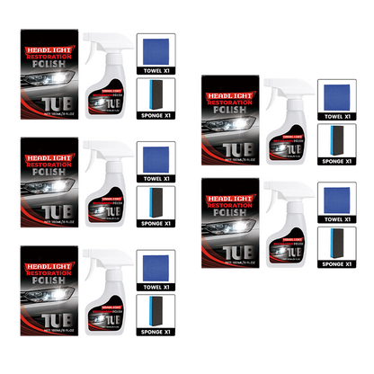 ✨Offre à durée limitée⏳ - Kit professionnel de restauration des phares 180 ml (éponge incluse)