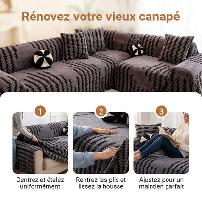 📢📢49% DE RÉDUCTION !!!✨Housse de canapé douce et antidérapante en peluche