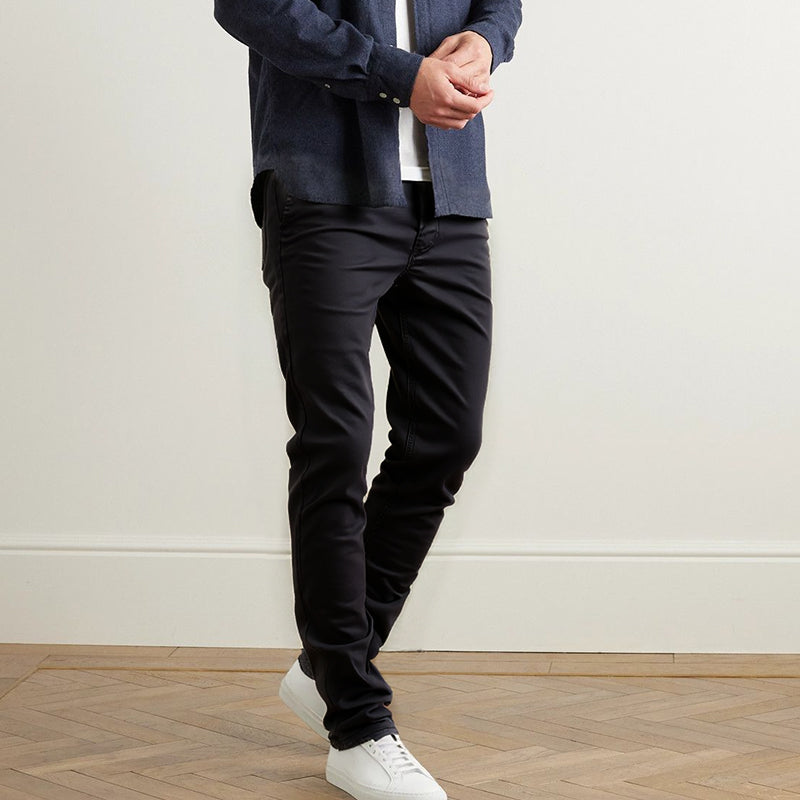 👖Pantalon slim décontracté pour homme, couleur unie + ceinture