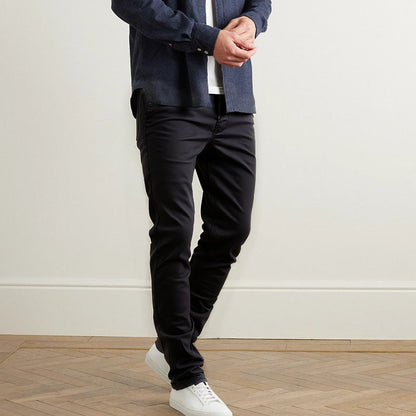👖Pantalon slim décontracté pour homme, couleur unie + ceinture