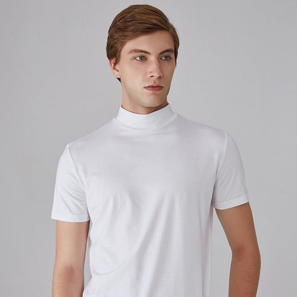 🔈🔈 Soldes 2026 - 50 % DE RÉDUCTION 🎁 T-shirt slim fit à col montant pour homme