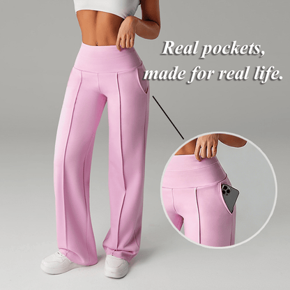 ⏰ 50% de réduction ! 💫 Pantalon droit ample uni pour femme – Confort & Élégance quotidienne ❄️👖
