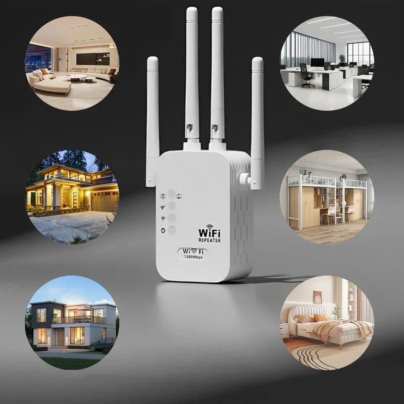🔥 Extenseur WiFi 2026,1200Mbps Booster de signal à double bande (5GHz/2.4GHz), couvre 10 000 pieds carrés et 50 appareils, répéteur avec port Ethernet pour la maison
