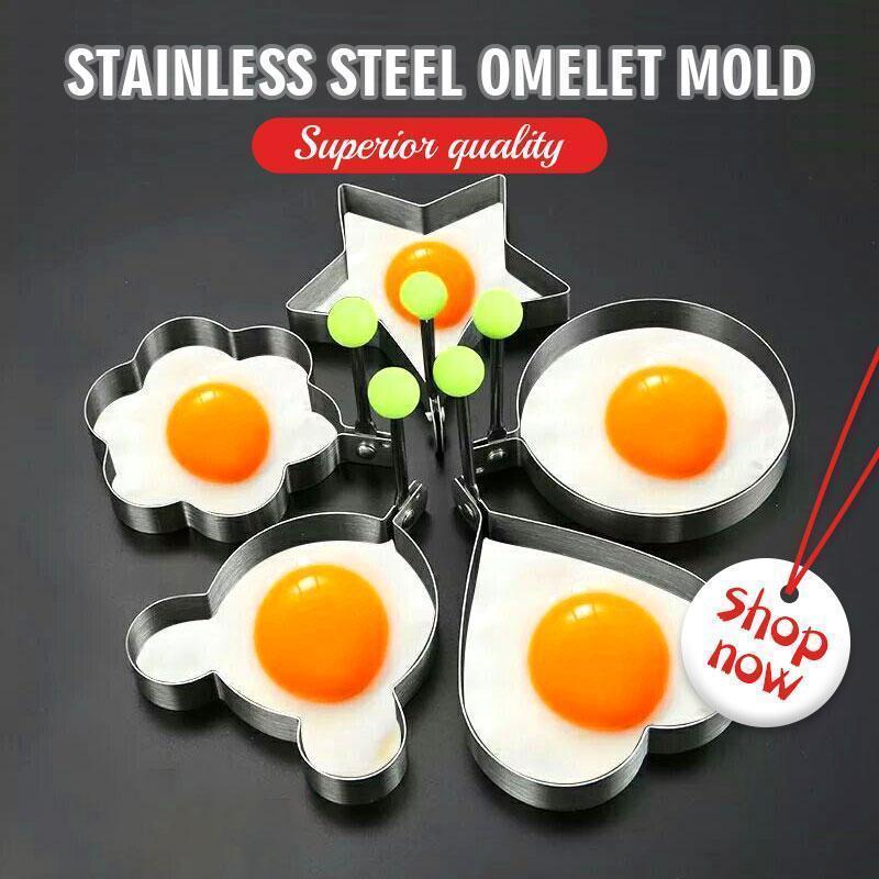 🥳 Rendre la vie amusante  💁 Moules à omelette en acier inoxydable