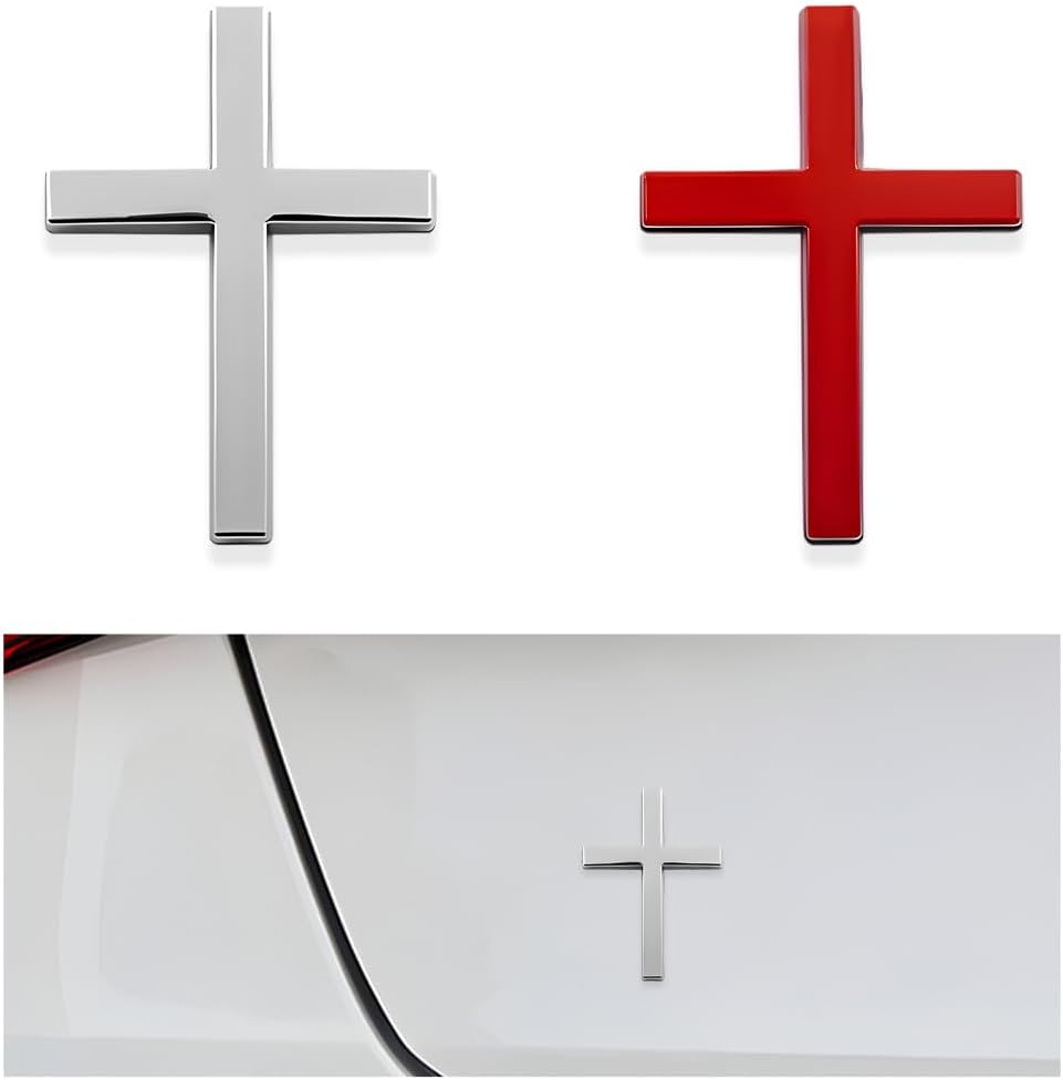 💥 ACHETEZ 1 OBJET, OBTENEZ-EN 1 GRATUIT ! 🚗✝️ Autocollants Badge Croix Métal Jésus Christ – Couvre-rayures Auto Adhésif 3D 🌟 📢📢 Vente Flash ⚡ : Se termine dans 3 heures ! ⏰⏰