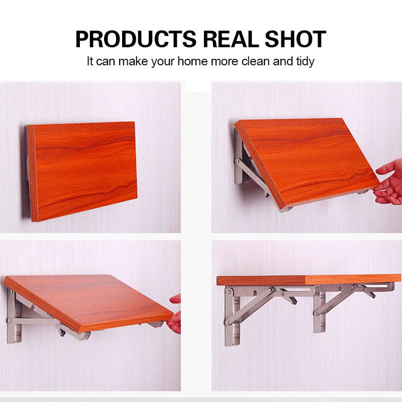 🛠️ 50% DE RÉDUCTION ! 📦 Supports d‘Étagère Pliants DIY – Installation Facile, Gain de Place & Ajustables 🔩