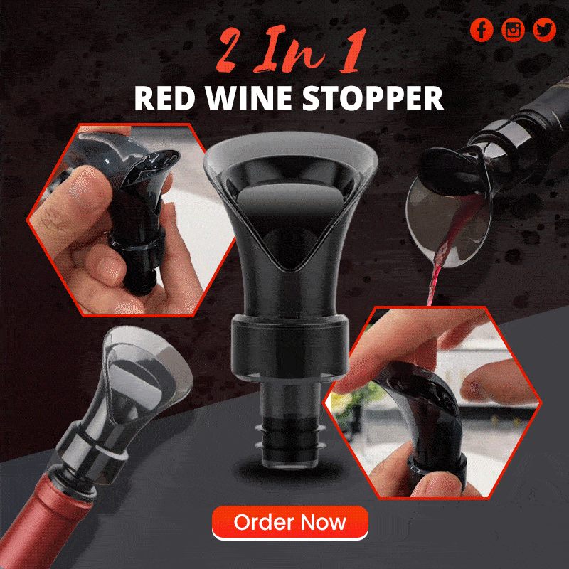 Bouchon de vin rouge 2 en 1 (2 achet¨¦s, 1 gratuit)
