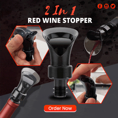 Bouchon de vin rouge 2 en 1 (2 achet¨¦s, 1 gratuit)