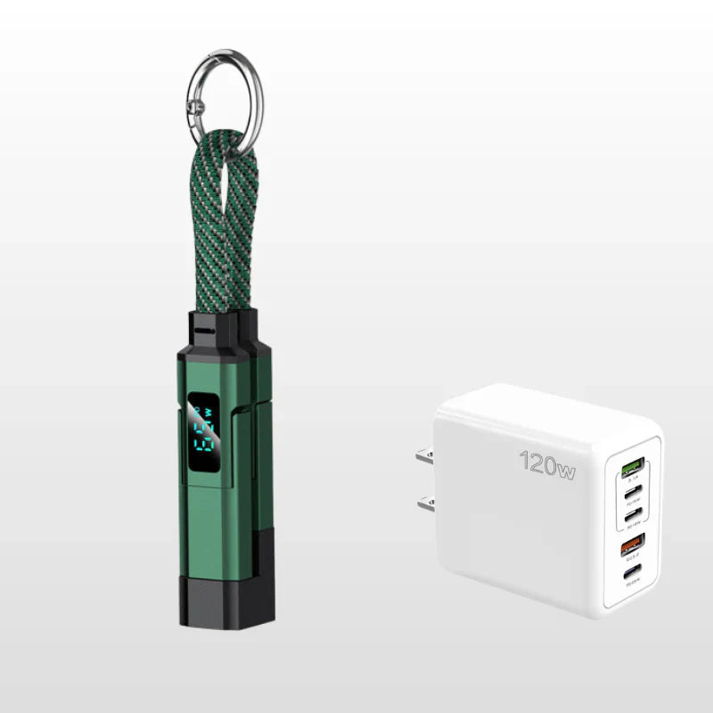 🔥PROMOTION EXCEPTIONNELLE : 50 % DE RÉDUCTION🔥Câble de recharge 4-en-1 avec écran numérique et porte-clés