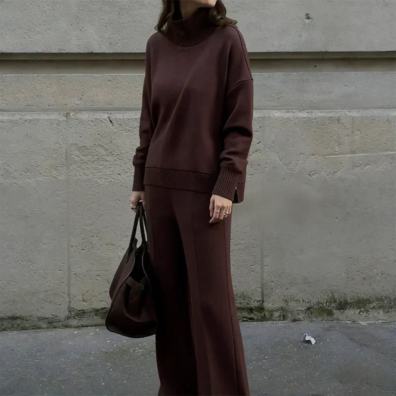 ⏳Limited-time 50% off⏰High-Neck Side-Zip Sweatshirt & Pants Set 👚👖
