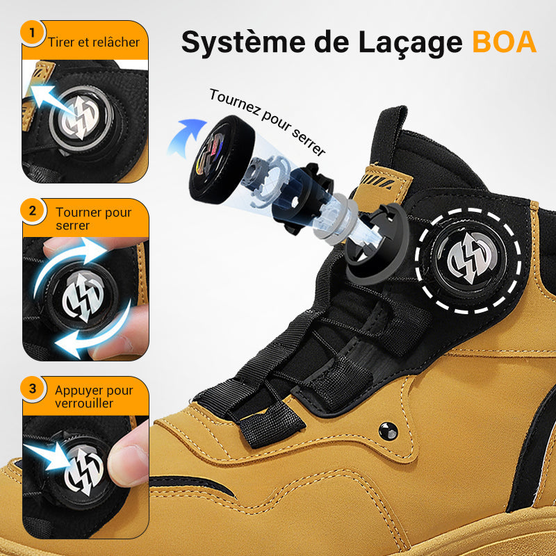 ⏳Offre spéciale limitée dans le temps⏰Chaussures de travail à boucle pivotante pour hommes (imperméables, antidérapantes, confortables et respirantes)