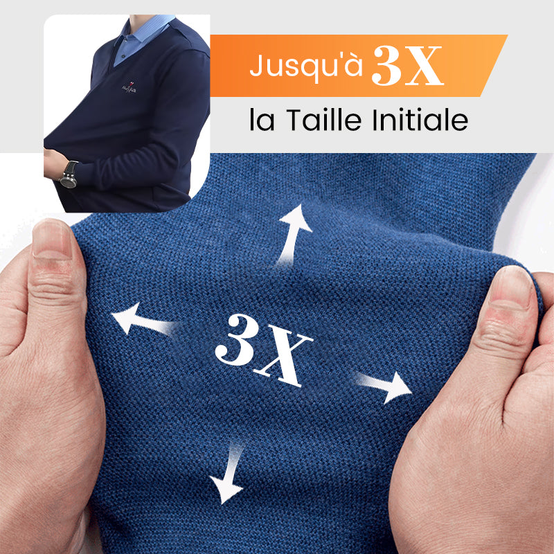 ✈️Offre spéciale🔥Haut Chaud Isolé en Polaire pour Hommes avec Col de Chemise