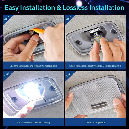 💎 50% DE RÉDUCTION ! 💎 Kit de 42 Pièces d'Éclairage Intérieur pour Voiture – Super Lumineuses, Blanc Pur & Plug & Play 🚗💡