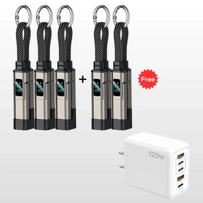 🔥PROMOTION EXCEPTIONNELLE : 50 % DE RÉDUCTION🔥Câble de recharge 4-en-1 avec écran numérique et porte-clés