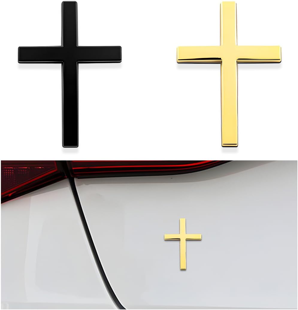 💥 ACHETEZ 1 OBJET, OBTENEZ-EN 1 GRATUIT ! 🚗✝️ Autocollants Badge Croix Métal Jésus Christ – Couvre-rayures Auto Adhésif 3D 🌟 📢📢 Vente Flash ⚡ : Se termine dans 3 heures ! ⏰⏰