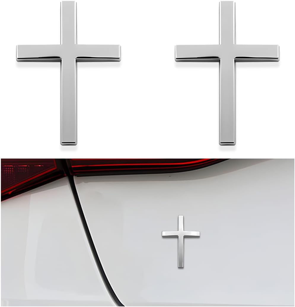 💥 ACHETEZ 1 OBJET, OBTENEZ-EN 1 GRATUIT ! 🚗✝️ Autocollants Badge Croix Métal Jésus Christ – Couvre-rayures Auto Adhésif 3D 🌟 📢📢 Vente Flash ⚡ : Se termine dans 3 heures ! ⏰⏰