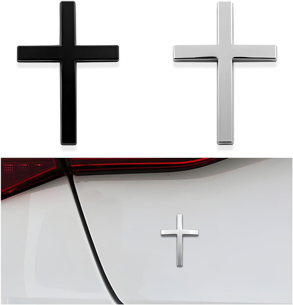 💥 ACHETEZ 1 OBJET, OBTENEZ-EN 1 GRATUIT ! 🚗✝️ Autocollants Badge Croix Métal Jésus Christ – Couvre-rayures Auto Adhésif 3D 🌟 📢📢 Vente Flash ⚡ : Se termine dans 3 heures ! ⏰⏰