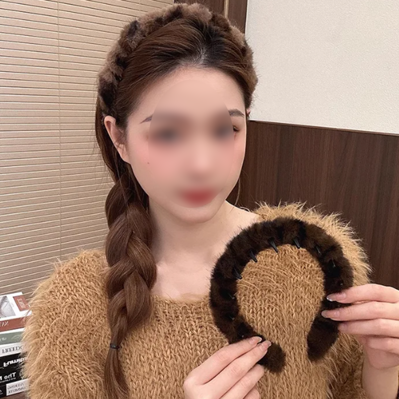 Serre-tête à imprimé léopard avec dents